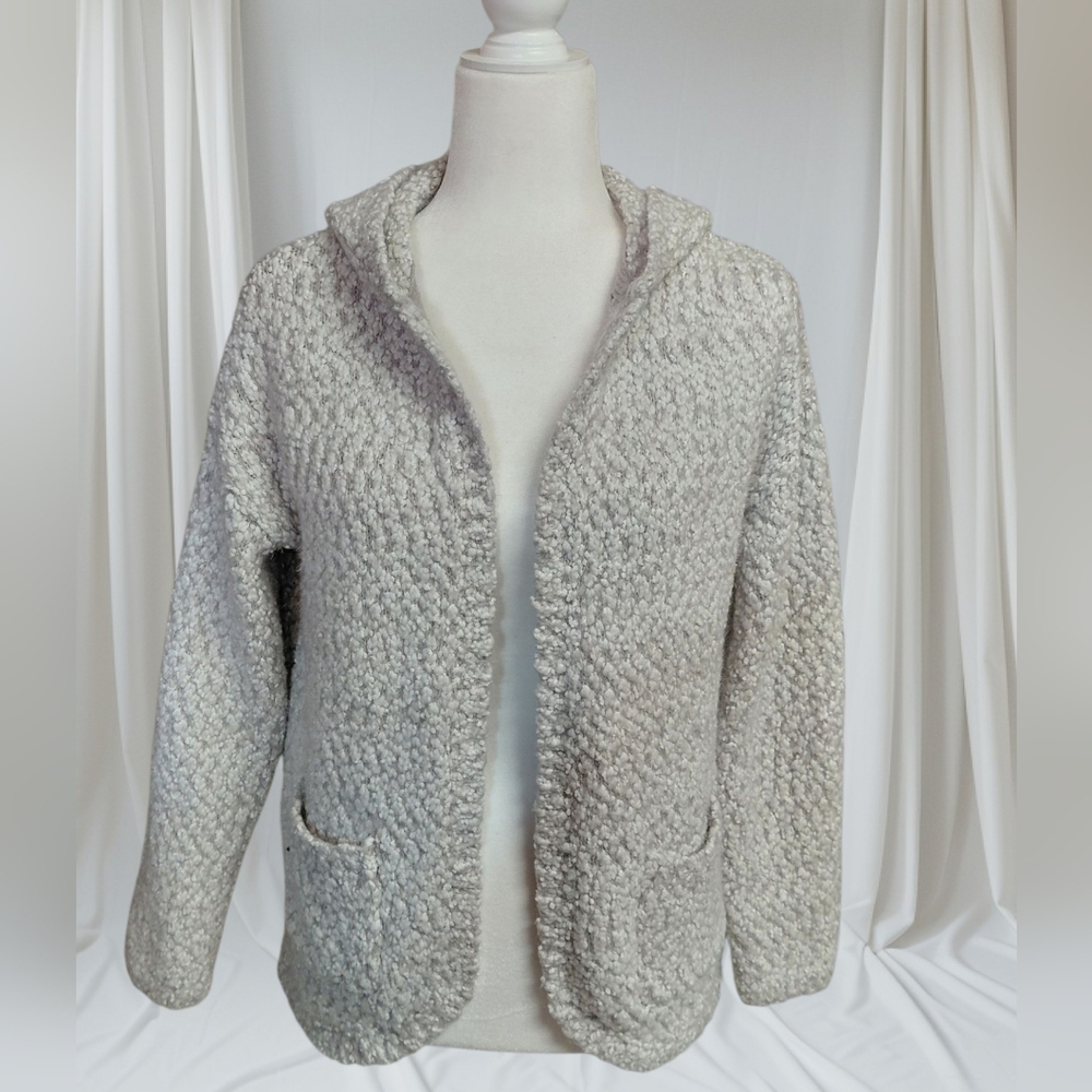 Gray Open-Front Cardigan Sweater By Bixby,  Size XL  (D3)